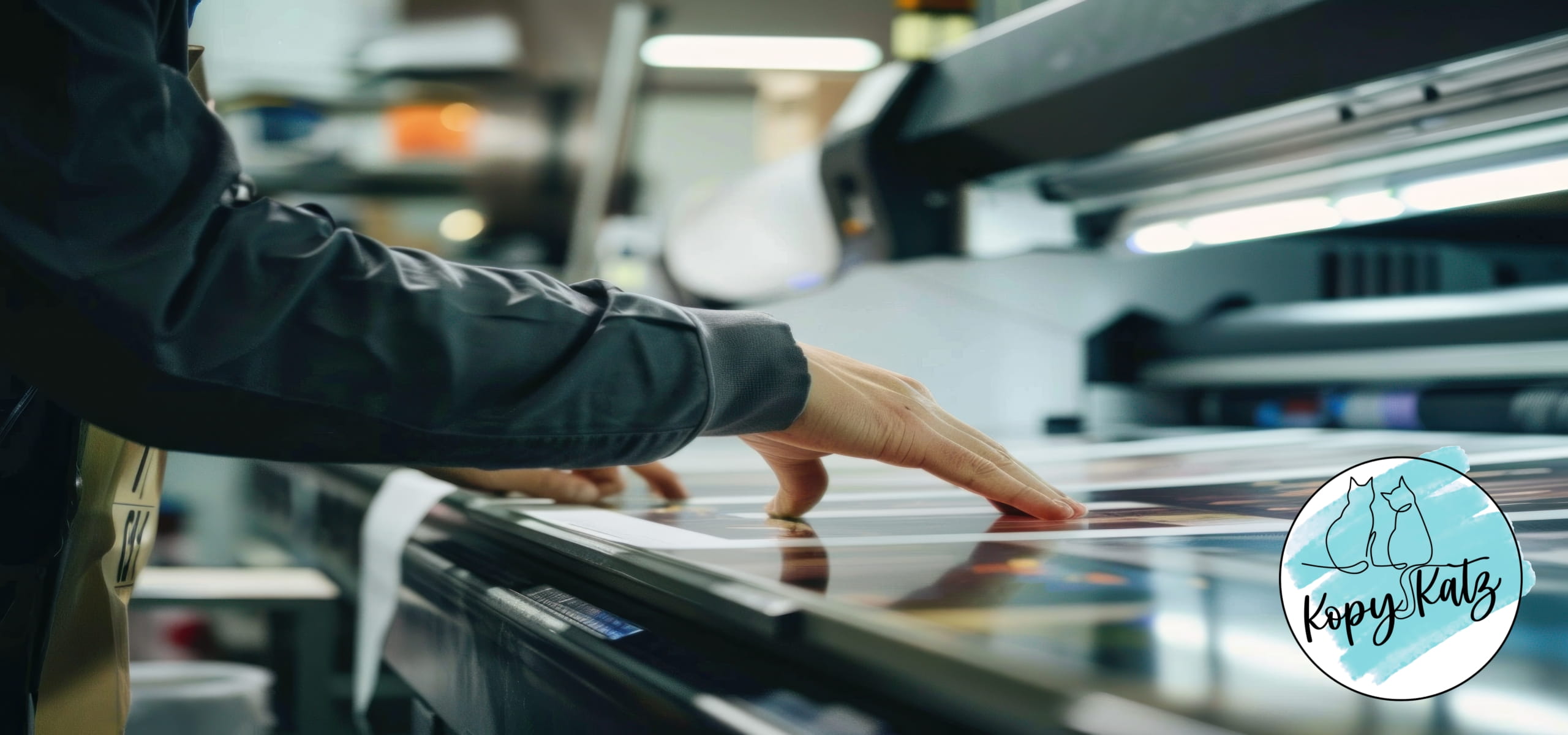 Employee working at a copy machine.